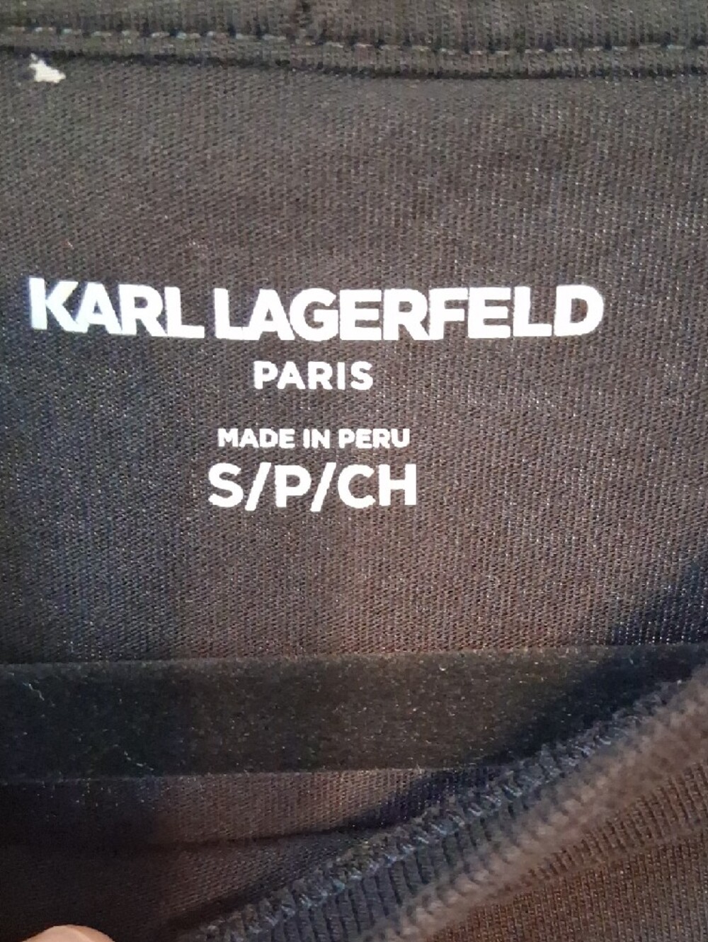 Karl Lagerfeld Paris Men's Black Vertical Logo Graphic T-Shirt Size S - Picture 3 of 5